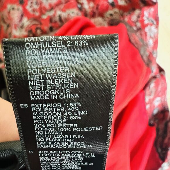 Forever 21 Dress Mini Medium Red Lace Bubble Skirt Grunge Whimsigoth Witchy Prom - Picture 10 of 10